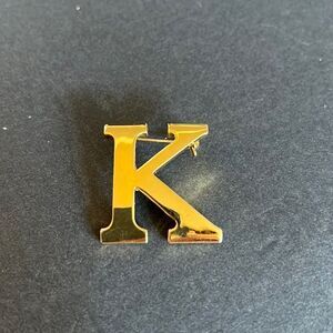 Cute and Classy Ann Klein Gold Monogram “K” Pin